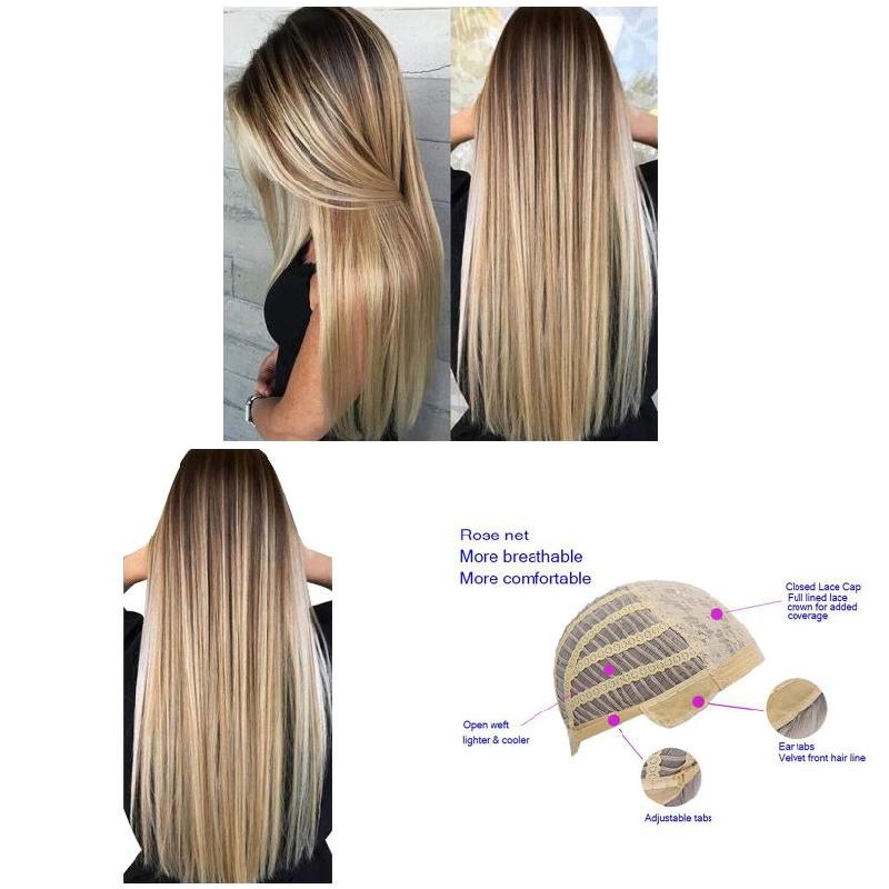 72cm Women Long Straight Wig W - Wig Fiber Net recension och pris