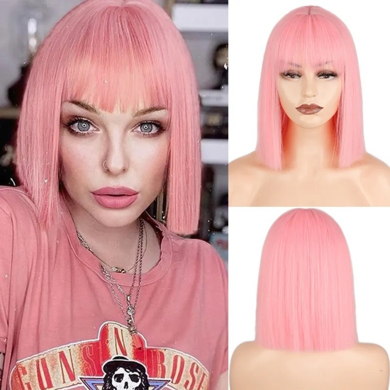 Women's straight wig with air  - Wig Fiber Net recension och pris