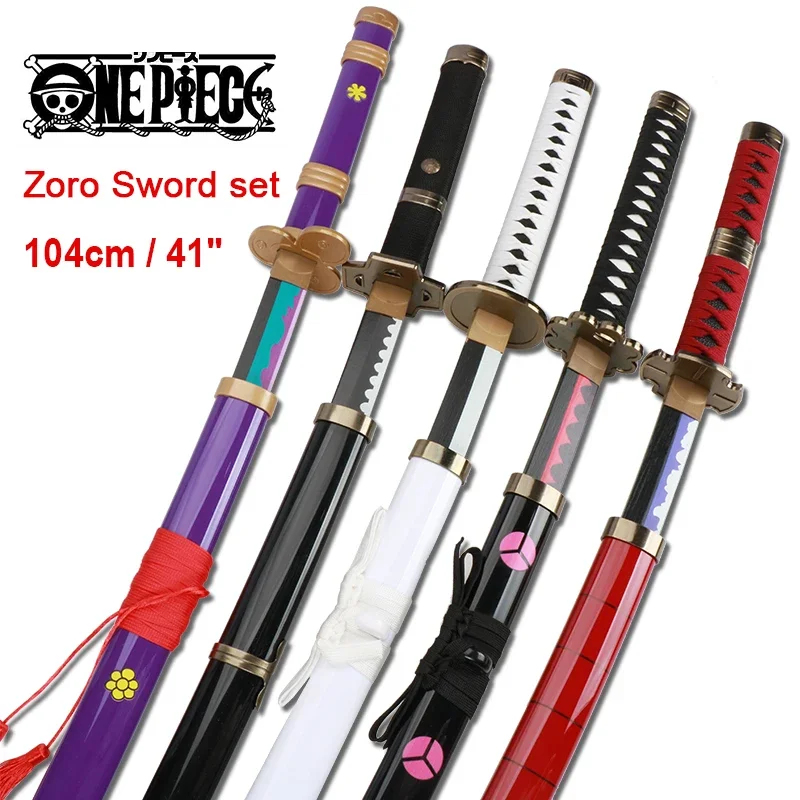 2026 3-pcs Roronoa Zoro Swords - Cosplay Prop Katana recension och pris