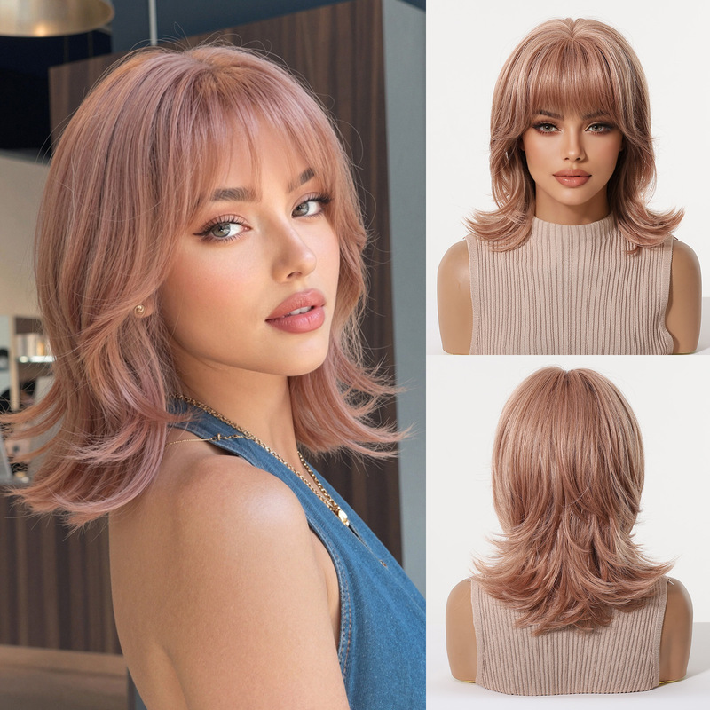 Women's wig with bangs, wolf t - Wig Fiber Net recension och pris